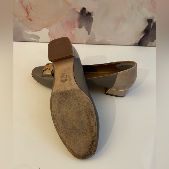 ! Tory Burch GIGI 20mm Round Toe Flat-Calf Leather/Silk Suede. - Picture 10 of 10